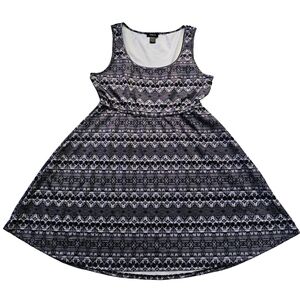 Torrid Black and White Skull Skater Dress